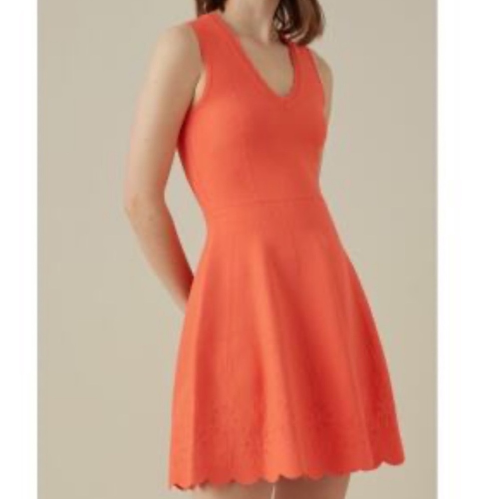 Karen Millen orange textured dress